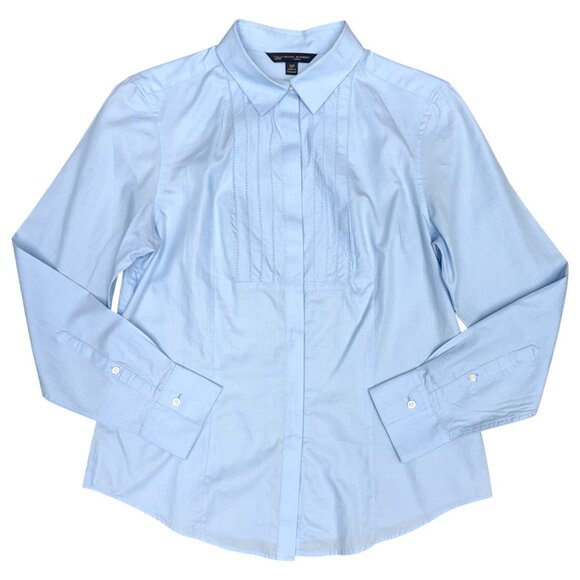 EUC Women's BROOKS BROTHERS "346" Pleated Bib Button Down Shirt | Size 10P - Picture 1 of 9